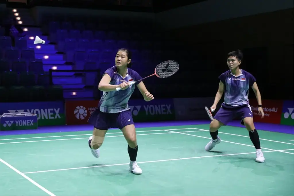 Tiwi/Fadia saat bertanding di German Open 2026
